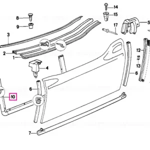 Cel mai vândut Door weatherstrip, right - BMW