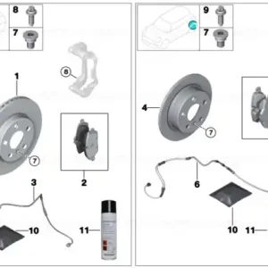 Retur ușor Set placute frana fara azbest, punte spate - BMW Seria 2 G42, Seria 3 G20 G21 G28, Seria 4 G22 G23 G26, i3 G28, i4 G26, Z4 G29
