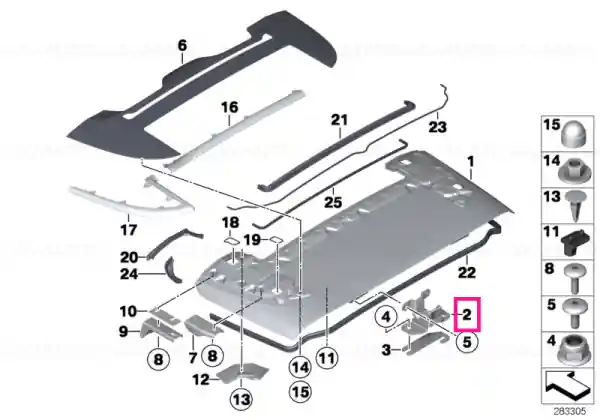 Right folding top flap hinge - BMW Cumpără acum