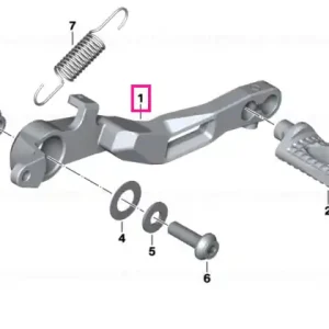 Footbrake lever, milled CLASSIC - BMW Motorrad Livrare gratuită