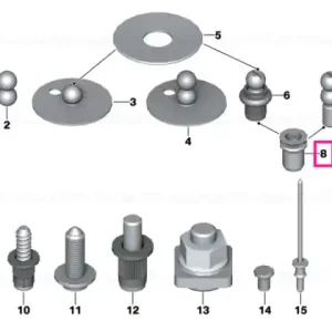 Blind rivet nut, countersunk head M5 L=20MM - BMW - Mini Doar azi