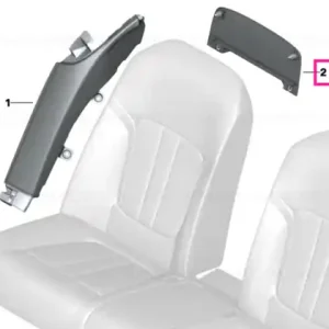 Rear panel, backrest upper section, rear TARTUFO - BMW Doar azi
