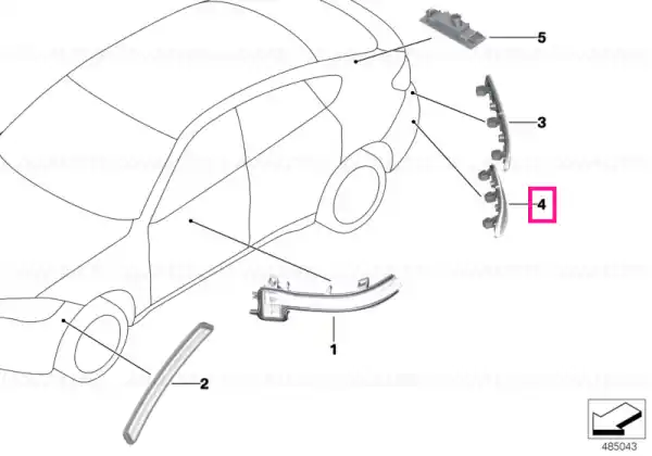 Discount Reflector, rear right - BMW