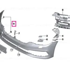 Set, mounting, PDC/PMA sensor, front - BMW Ofertă limitată