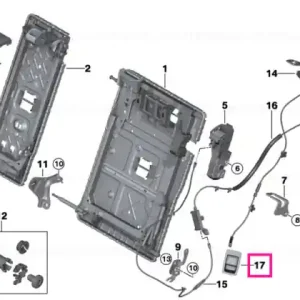Super ofertă Release, backrest frame SCHWARZ - BMW
