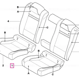 Capac scaun piele spate stânga INDIVIDUAL - BMW Premium