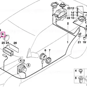Transport gratuit Left corner moulding with tweeter - BMW