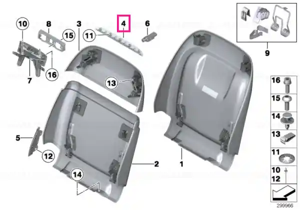 Reducere specială LED light, insert, basic seat MOKKA - BMW