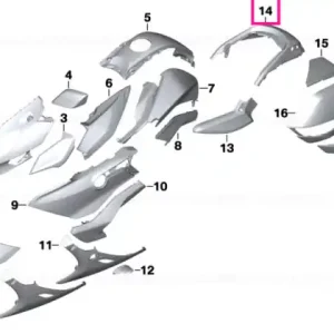 Rear trim panel, middle BLACK-SATIN - BMW Motorrad Calitate înaltă