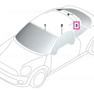 Popular Side window, rigid, rear left - BMW - Mini