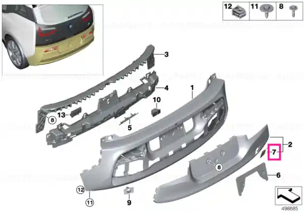 Reducere de preț Capac carlig spate grunduit - BMW