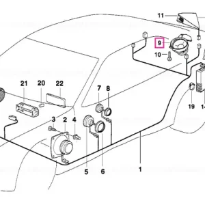 Rear right loudspeaker HIFI-SYSTEM - BMW Premium