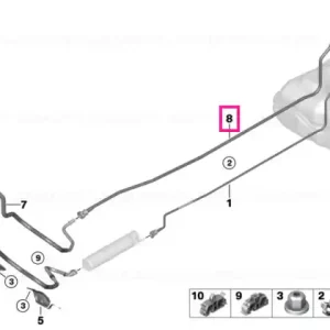 Fuel return line - BMW - Mini Plată securizată