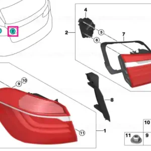 Rear light in trunk lid, left - BMW Preț mic