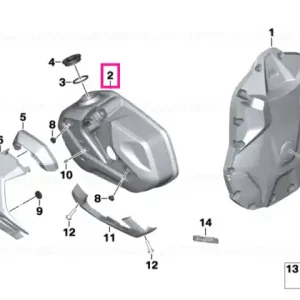 Plată securizată Capac chiulasă freزat stânga CLASSIC - BMW Motorrad