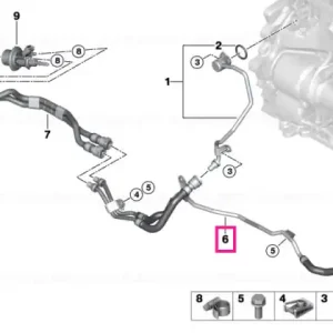 Reducere extra Line, SCR metering module-coolant pump - BMW