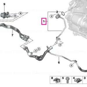 Line, engine block-SCR module - BMW Cel mai bun preț