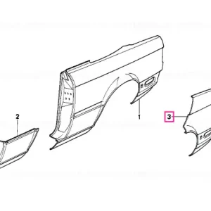 Cel mai bun preț Section of rear left fender - BMW