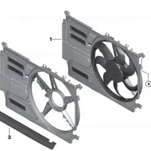 Carcasa ventilator radiator (200W-400W) - BMW Seria 1 F40 F52, Seria 2 F44 F45 F46, X1 F48, X2 F39 - Mini Cabrio F57, Clubman F54, Countryman F60, F55, F56 Reducere specială