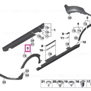 Cumpără acum Capac aripa roată față stânga SMR - BMW - Mini