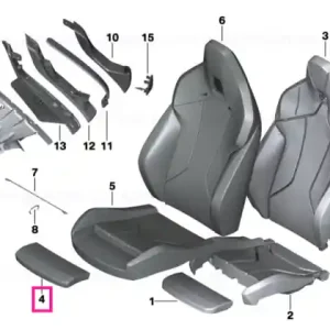 Bestseller Husă suport coapsă piele ELFENBEINWEISS - BMW