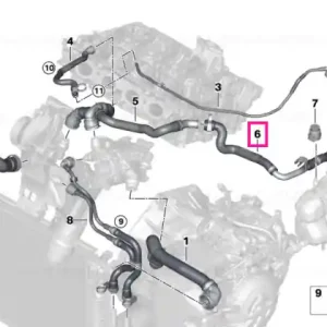 Conducta lichid racire, modul management termic - BMW Seria 1 F40 F52, Seria 2 F44 F45 F46, X1 F48 F49, X2 F39 - Mini Cabrio F57, Clubman F54, Countryman F60, F55, F56 Plată sigură