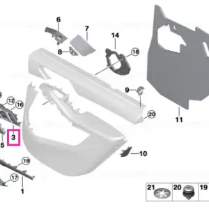 Retur ușor Door opener, rear left - BMW