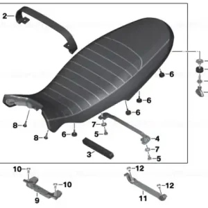 Seat bench, black ESPRESSO - BMW Motorrad Plată sigură