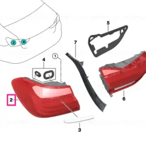 Rear light in the side panel, left - BMW Reducere specială
