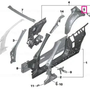 Wheel arch outer rear left - BMW Ieftin