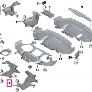 Undershield for tank, right - BMW Cel mai bun preț