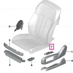 Retur gratuit Ornament sina scaun spate stanga CARAMEL - BMW