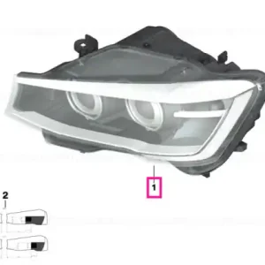 Transport gratuit Bi-xenon headlight, right - BMW