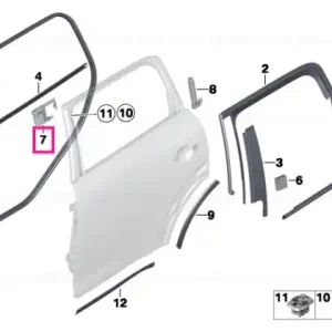 Preț promoțional Garnitura panou terminal coloana B stanga - BMW - Mini
