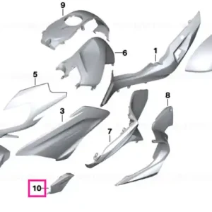 Front spoiler, left CARBON-BLACK - BMW Motorrad Chilipir