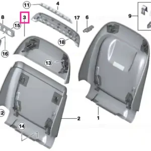 Rear section, Comfort seat, upper SCHWARZ - BMW Reducere extra