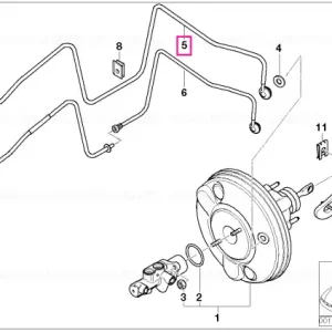 Plată securizată Vacuum pipe with non-return valve - BMW - Mini