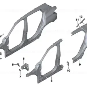 Chilipir Side frame, exterior, right - BMW
