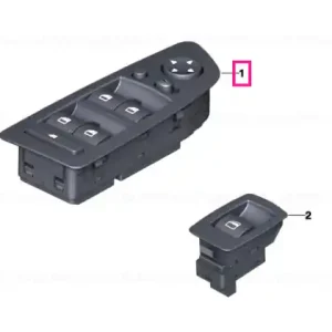 Window lifter switch, driver's side SCHWARZ - BMW Ofertă specială