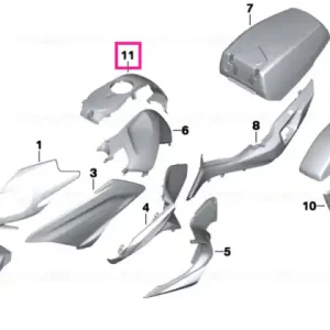 Plată sigură Capac rezervor, mijloc DARK-SLATE - BMW Motorrad