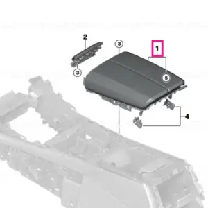 Armrest,centre console, leather COFFEE - BMW Doar azi