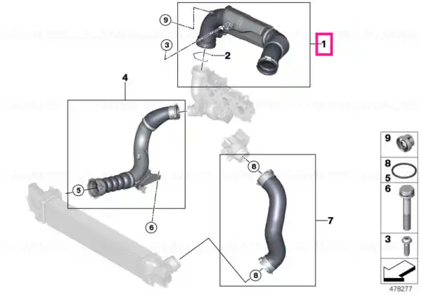 Conductă aer filtrat cu rezonator - BMW Retur gratuit