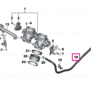 Premium Fuel hose D6X11-L=565MM - BMW Motorrad