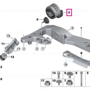 Tampon cutie de viteze - BMW Seria 3 G20 G21, Seria 4 G22 G23 G26, Seria 5 G30 G31, Seria 6 G32, X3 G01, X4 G02, X5 G05, X6 G06, X7 G07 Noutate