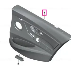 Retur ușor Door lining cloth rear left ANTHRAZIT/GRAU - BMW