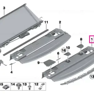 Rear window shelf OYSTER - BMW Popular