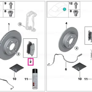 Calitate înaltă Set placute frana fara azbest, punte fata - BMW Seria 5 G30, Seria 7 G11 G12, X5 G05, X7 G07
