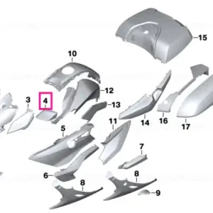 Carcasă oglindă dreapta THUNDER-GREY - BMW Motorrad Preț promoțional