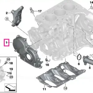 Retur gratuit Capac lanț distribuție - BMW - Mini