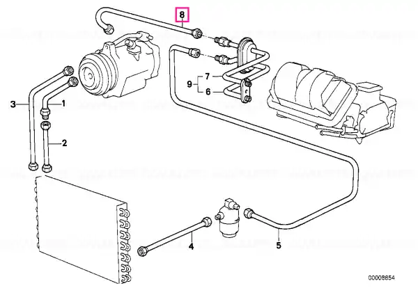 Conducta aspritie evaporator-compresor R12 - BMW Cumpărături sigure